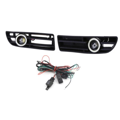 Luz antiniebla automática PARA VW JETTA BORA MK4 99-04 anillo halo rojo COB par LED Foto 1 de 4