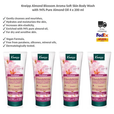 Jabón corporal de piel suave aroma a flor de almendro Kneipp con 94 % puro aceite de almendras 4x200 ml Foto 1 de 3