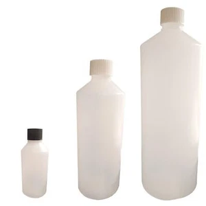 GALAXY Plastic Bottles Natural HDPE with Screw Top Lid 100ml 250ml 500ml 1000ml - Picture 1 of 4