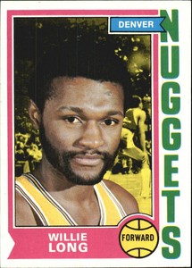 1974-75 Topps Denver Nuggets Basketball Card #202 Willie Long - NM