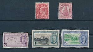 Turks & Caicos (1909-50) #14 MLH, #23 USED, #97 MH, #113 MNH & #115 USED - Bild 1 von 1