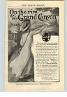 1909 Paper Ad Santa Fe Coach Trips to Grand Canyon Yosemite Seattle Alaska