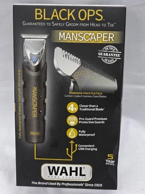 Wahl Manscaper 3024864 Black Ops Lithium Rechargeable Trimmer - NEW!!! - Image 1 of 2