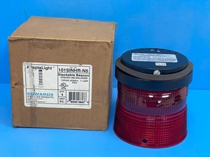 AdaptaLight 101SINHR-N5 Red Stackable Beacon Steady on Halogen 120VAC - Picture 1 of 13