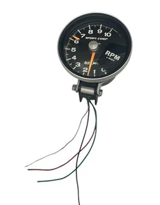 Auto Meter Tachometer Gauge Sport Comp Monster 5" Tach 10K RPM Used - Picture 1 of 10