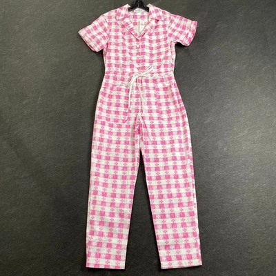 RACHEL ANTONOFF Matthew Short-Sleeve Jumpsuit Women's Size M Pink  - Image 1 of 4