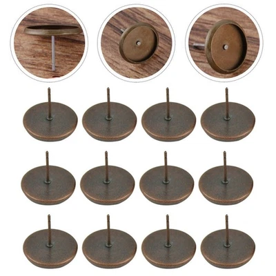  Orecchini 24 pz Post Post Bezel Base Vassoio per borchie Donne FAI DA TE - Immagine 1 di 4