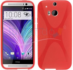 Cover IN Gel TPU Rossa per HTC One 2 M8 IN Spagna Custodia - Foto 1 di 1