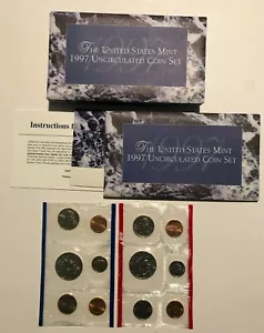 1997 US Mint Set 10 Coin Uncirculated Set x5 - Picture 1 of 1
