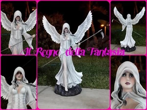 ANGELO ANGEL ENGEL FAIRY FEES ELFEN FATA BIANCO BIG CON FALCE NO LES ALPES - Picture 1 of 9