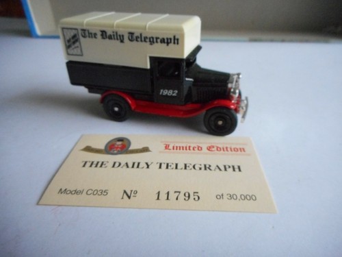 VANS Oxford Die Cast C035 Van Daily Telegraph (Headlines re Falklands) Edizione Limitata Certificato + scatola