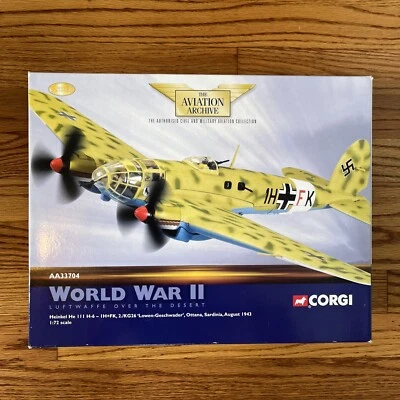 CORGI AA33704 1/72 HEINKEL HE 111H-6, LUFTWAFFE II./KG 26, OTTANA, SARDINIA 1943 - Image 1 of 4