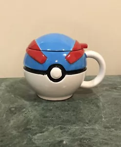 2016 The Pokémon Company/Just Funky Pokemon Great Ball Molded Mug with Lid - Picture 1 of 9