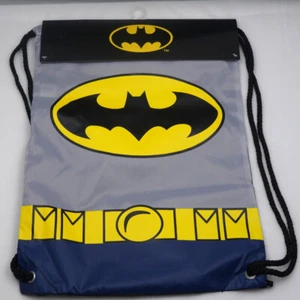 Batman Kordelzugbeutel Blau Batman Logos Rucksack DC Comics Brandneu - Bild 1 von 4