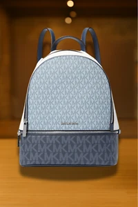 Michael Kors Rucksack Rhea Medium Color-Block Logo Zip Pocket Admiral Multi - Bild 1 von 14