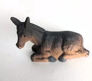 Vintage donkey figurine resin plastic Nativity Christmas unbreakable 2" tall - Picture 1 of 8