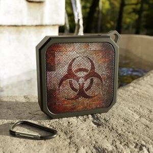 Rusted Bio Hazard Symbol Printed on Blackwater Outdoor Bluetooth Speaker - Picture 1 of 5