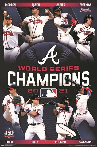 Atlanta Braves 2021 WORLD SERIES CHAMPIONS 8-Player Commemorative 22x34 POSTER Cover