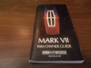 Lincoln Mark VI 1984 manual del propietario/casi como nuevo original - Imagen 1 de 1