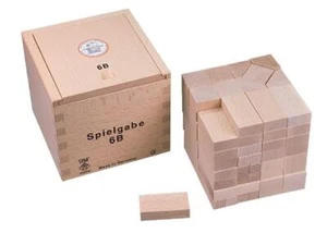 Wooden Toy Fröbel Gift 6B Cube & Cubes 50mm LxWxH 127x127x122mm NEW - Picture 1 of 1