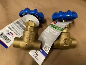 American Valve G60S 1/2" Lead Free Brass Sweat Stop and Waste In-Line Valve 2 Pk - Bild 1 von 7