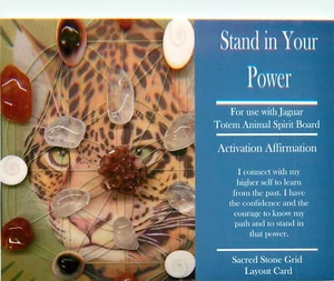Stand in Your Power Grid Card 4x6" Heavy Cardstock Jaguar Spirit Animal Totem - Picture 1 of 2