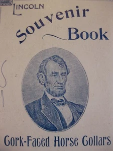 c1890s Cork Faced Horse Collar Advertising Trade Card Book - Abraham Lincoln, IL - Picture 1 of 11