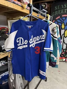Mitchell & Ness Authentic Mike Piazza LA Dodgers 1997 Button Front Jersey - Blue - Picture 1 of 4