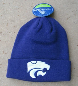 YOUTH KIDS PURPLE KSU KANSAS STATE WILDCATS WARM WINTER STOCKING CAP HAT - Picture 1 of 4
