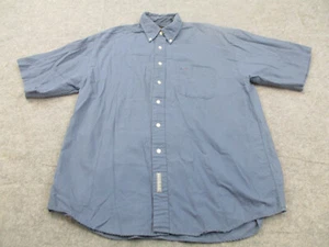 Greg Norman Shirt Mens Large Blue Short Sleeve Pocket Button Up Golf Adult - Picture 1 of 8