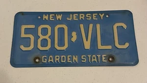 NEW JERSEY Authentic License Plate GARDEN STATE PLATE # 580-VLC - Picture 1 of 2