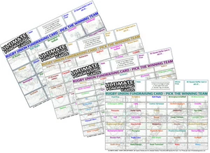 Ultimate Rugby Union Fundraising Cards A5 Free Postage Scratch Raffle Ticket - Picture 1 of 9