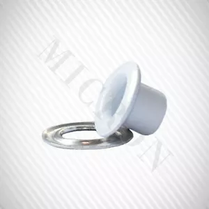 Micron #1.7 (1/8") Occhielli e Rondelle Autoperforanti Bianchi, Set da 500 Pezzi per Sacchetto - Foto 1 di 3