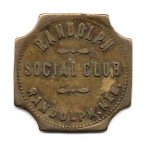 RANDOLPH SOCIAL CLUB • 10¢ for 15¢ DRINK • RANDOLPH, NEBRASKA, NE. • TC-187029 - Picture 1 of 2