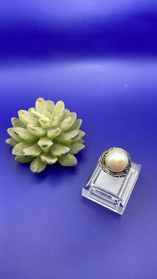 Anello con Perla In Argento Mis 15 - Immagine 1 di 3