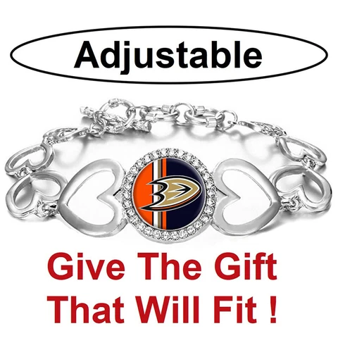 Special Anaheim Ducks Hockey Team Womens Silver Bracelet w Gift Pkg D27 Cover