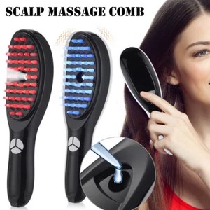Electric Vibration Massage Comb Light Therapy Hair Growth Massage Scalp Brush - Picture 1 of 19