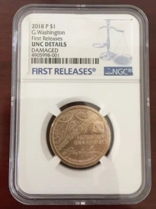 2018 P Innovation Dollar Washington 1st Patent $1 mint error NGC FR UNC DETAIL 1 - Picture 1 of 3