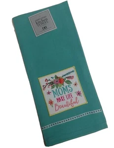 DII Design Import Kitchen Towel "MomsMakeLifeBeautiful" India NEW! 18/N20/MAR21 - Picture 1 of 4