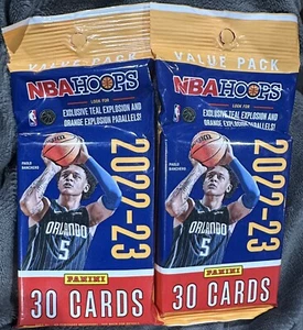 2022-23 Panini Hoops NBA Basketball Jumbo Cello Value Fat PACK 30 Cards 2 Packs - Picture 1 of 2