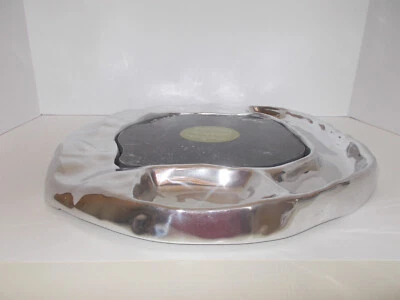 New Polished Aluminum Beatriz Ball Cracker Dip Marble Cutting Board - Image 1 of 4