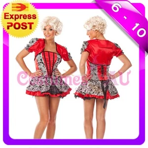 Ladies Queen of Hearts Costume Halloween Hens Night Party Fancy Dress Costumes - Picture 1 of 1
