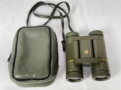 Vintage Compact Green Leupold 7x20A Gold Ring Binoculars w/Case Made in Portugal - Image 1 of 4