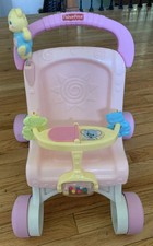 fisher price walk along stroller