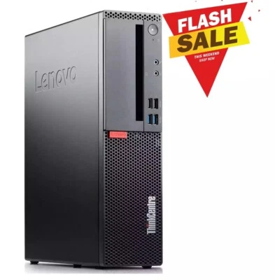 Lenovo ThinkCentre SFF Desktop PC Intel i5 8th 8GB 256GB SSD Built-in WiFi Win11 - Image 1 of 4