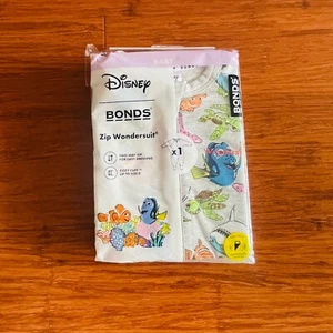 Bonds Disney Finding Nemo Marlin Dory & Friends Grey Zip Wondersuit BNIP Size 0 - Picture 1 of 1