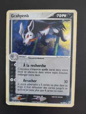 [PL] Carte Pokémon Grahyena HOLO - 12/107 - ex : Deoxys -Occasion-FR - Photo 1/4