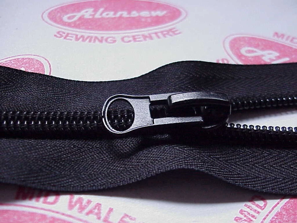 ALANSEW ONE No10, (10mm) HEAVY DUTY SPIRAL AUTO LOCK ZIP SLIDER in BLACK No zip included