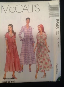 Pattern McCall’s 8648, misses dress, sundress, button-up retro 90s, 6-10 - Imagen 1 de 2