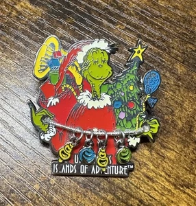 RARE Vintage Universal Studios Islands of Adventure Grinch Charms Christmas Pin - Picture 1 of 2